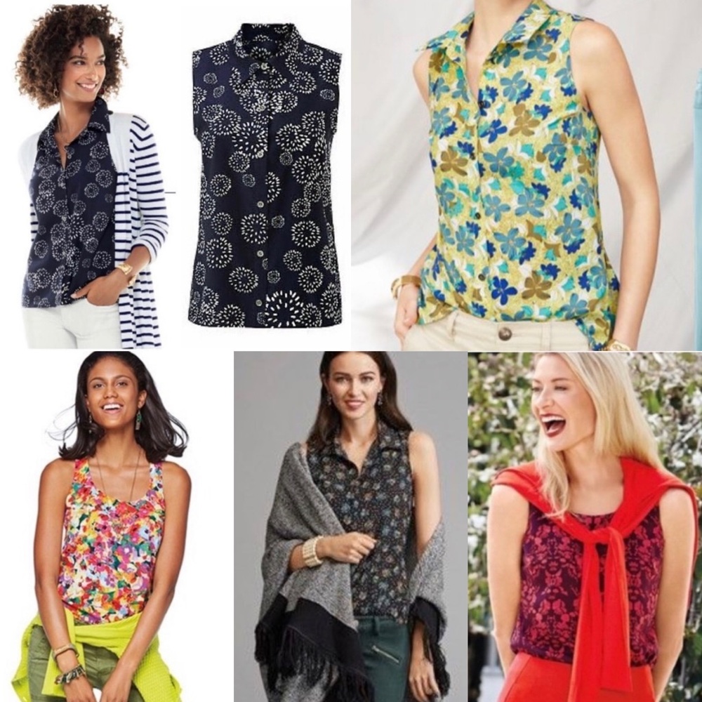 Bundle of 5 CAbi Sleeveless Tops, Blouses, Tanks Size XS
